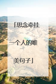 思念牵挂一个人的唯美句子