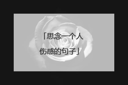 思念一个人伤感的句子