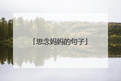 思念妈妈的句子