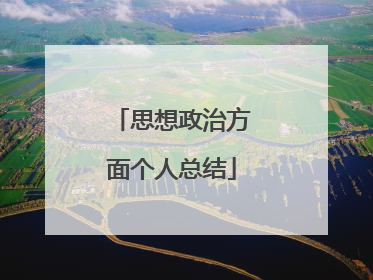思想政治方面个人总结