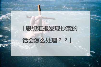 思想汇报发现抄袭的话会怎么处理？？