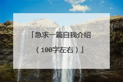 急求一篇自我介绍(100字左右)