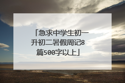急求中学生初一升初二暑假周记8篇500字以上
