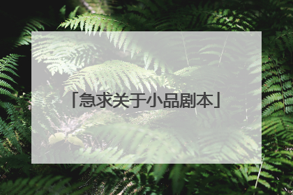 急求关于小品剧本