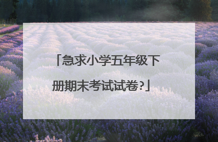 急求小学五年级下册期末考试试卷?