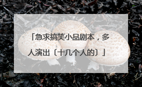 急求搞笑小品剧本，多人演出〔十几个人的〕