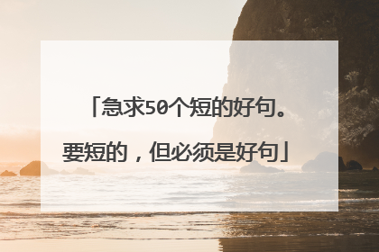急求50个短的好句。要短的,但必须是好句