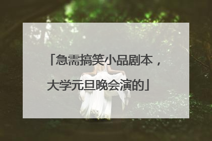 急需搞笑小品剧本,大学元旦晚会演的