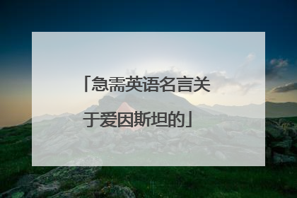 急需英语名言关于爱因斯坦的