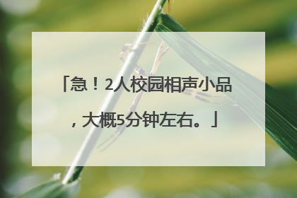 急!2人校园相声小品,大概5分钟左右。