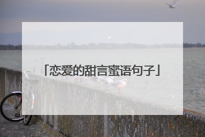 恋爱的甜言蜜语句子