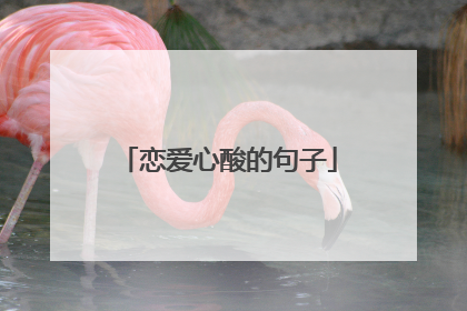 恋爱心酸的句子