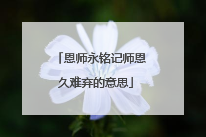 恩师永铭记师恩久难弃的意思