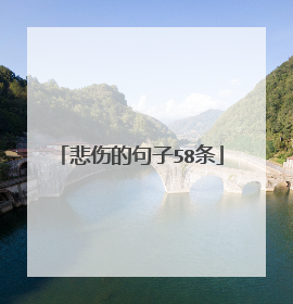 悲伤的句子58条