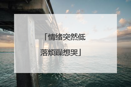 情绪突然低落烦躁想哭
