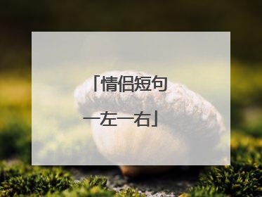 情侣短句一左一右