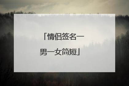 情侣签名一男一女简短