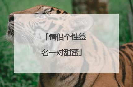 情侣个性签名一对甜蜜