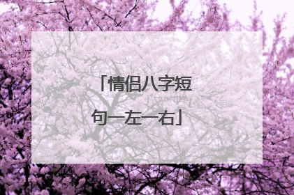 情侣八字短句一左一右