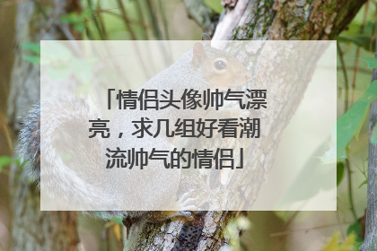 情侣头像帅气漂亮,求几组好看潮流帅气的情侣