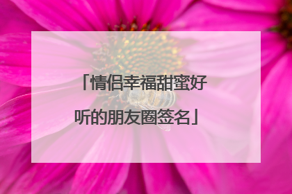 情侣幸福甜蜜好听的朋友圈签名