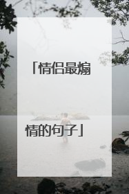 情侣最煽情的句子