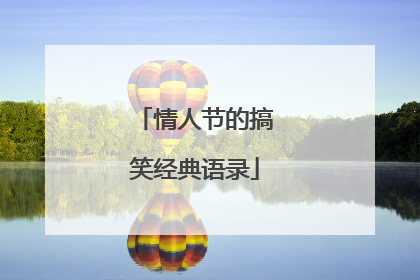 情人节的搞笑经典语录