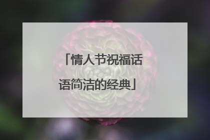 情人节祝福话语简洁的经典