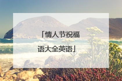 情人节祝福语大全英语