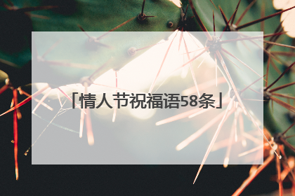情人节祝福语58条