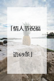 情人节祝福语69条