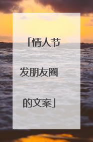 情人节发朋友圈的文案