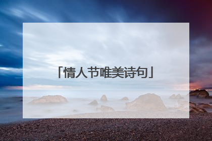 情人节唯美诗句
