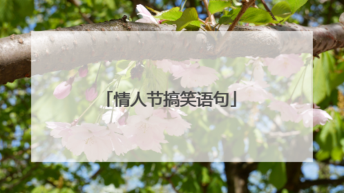 情人节搞笑语句