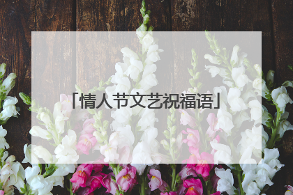 情人节文艺祝福语