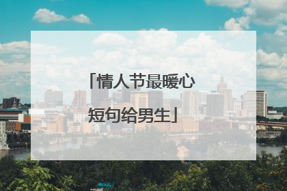 情人节最暖心短句给男生