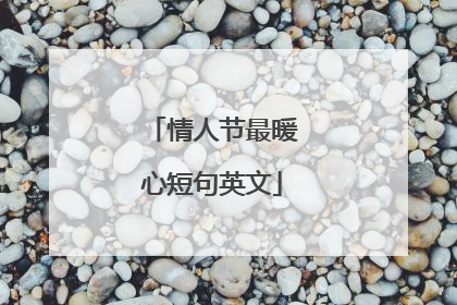 情人节最暖心短句英文