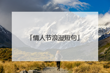 情人节浪漫短句