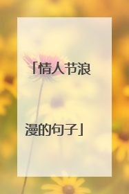 情人节浪漫的句子