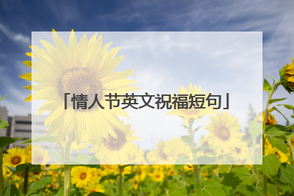 情人节英文祝福短句