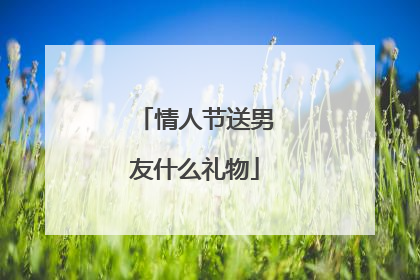 情人节送男友什么礼物
