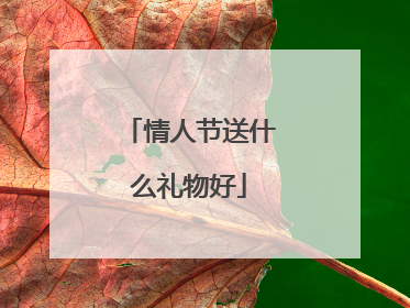 情人节送什么礼物好
