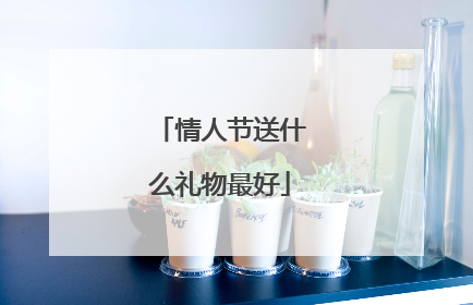 情人节送什么礼物最好