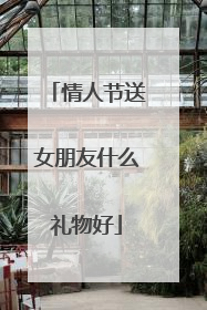 情人节送女朋友什么礼物好