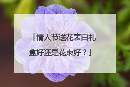 情人节送花表白礼盒好还是花束好？