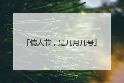 情人节，是几月几号
