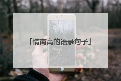 情商高的语录句子