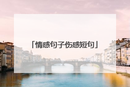 情感句子伤感短句