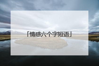 情感六个字短语
