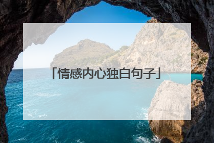 情感内心独白句子